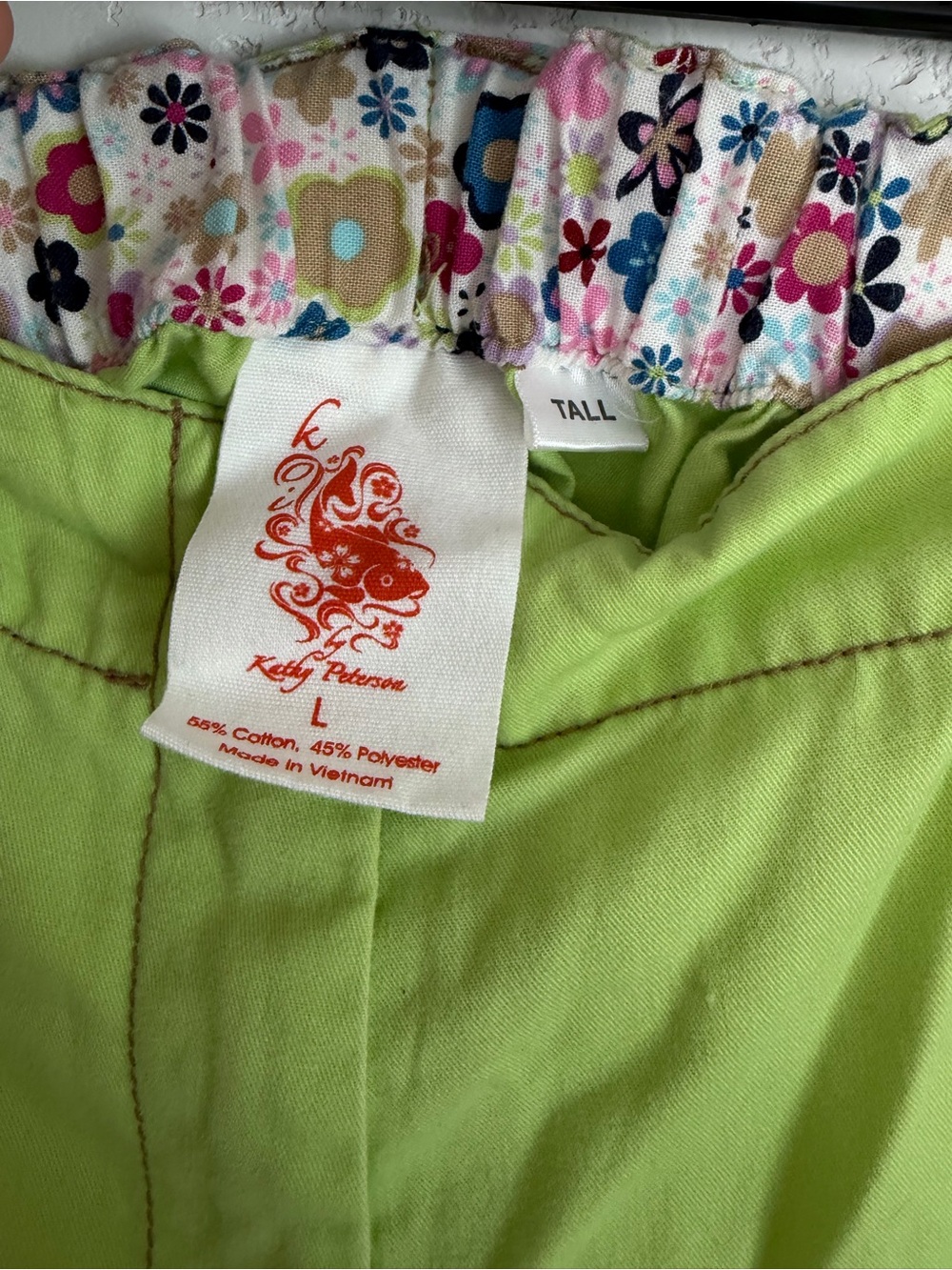 Koi Lindsey Scrub Pants Lime Green Cargo - Picture 2 of 6